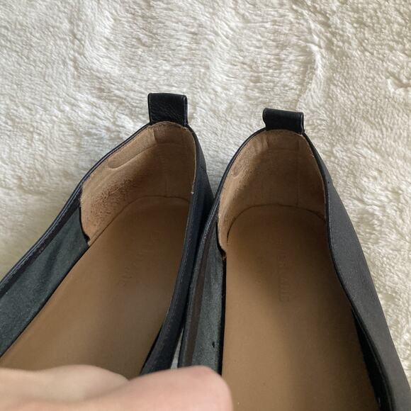 Everlane The Day Glove Slip On Tan Leather Ballet Flats US 10.5 Black round toe - Picture 2 of 16